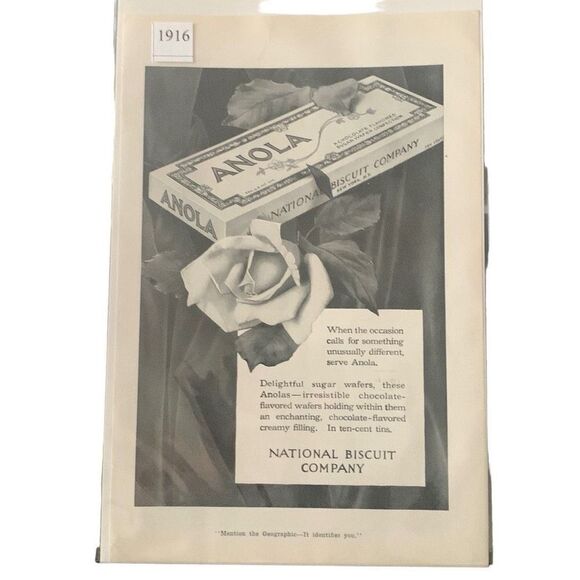 Vintage 1916 National Biscuit Company Nabisco Anola  Ad Advertisement - Picture 4 of 4